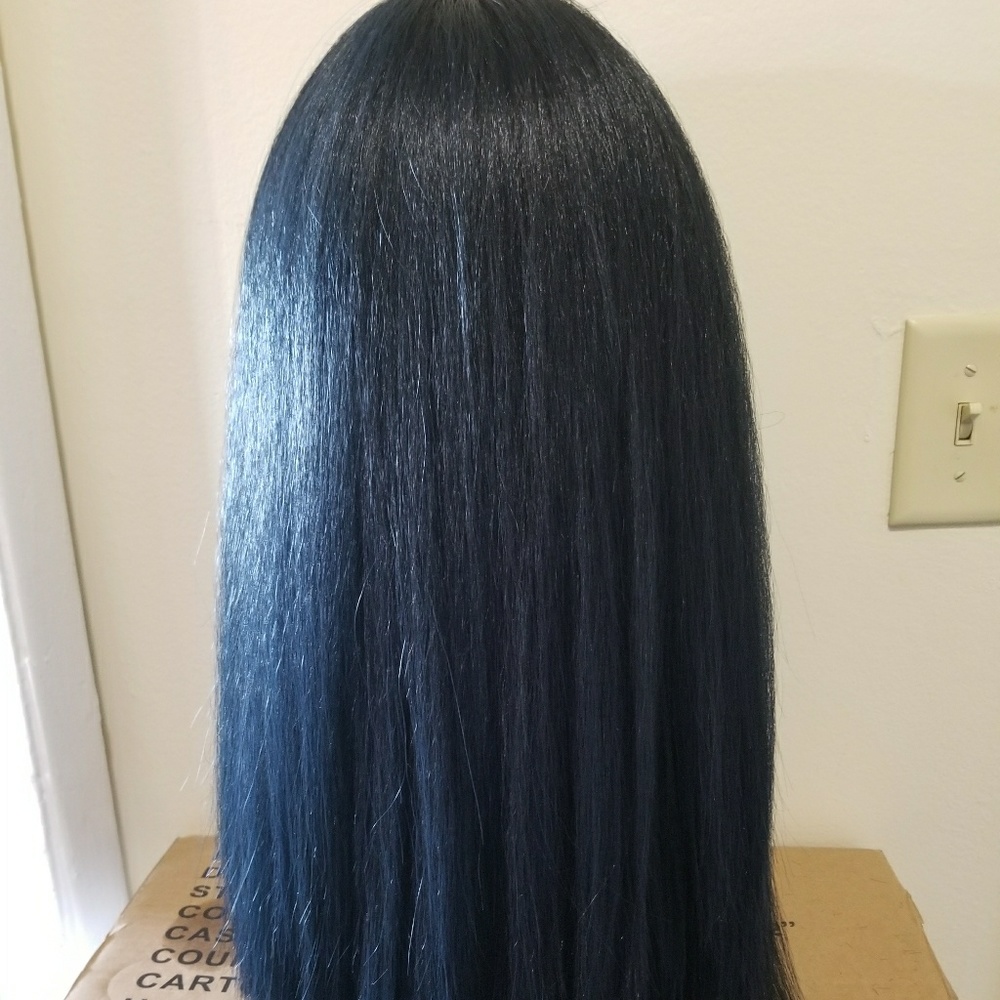 Dark Teal China Bang Wig - Picture 3 of 3